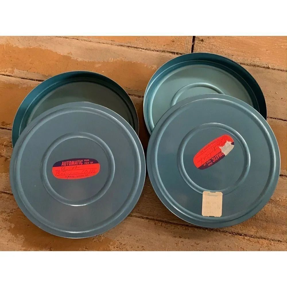 2 Vintage Film Reel Sherer 8mm Canisters